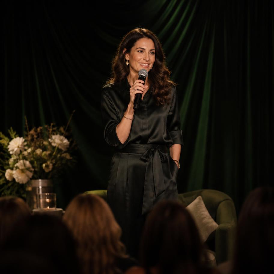 Maria José em palestra durante evento para mulheres